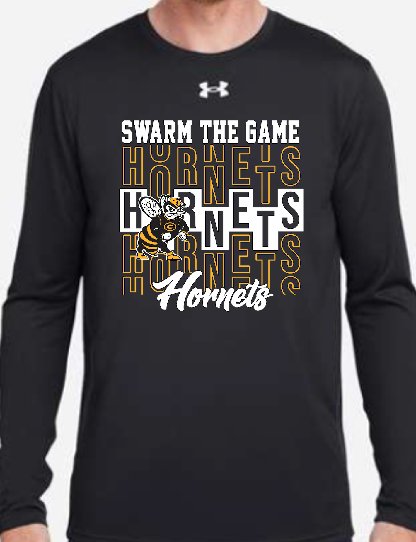 Gatesville Hornets Under Armour Black Long Sleeve - Swarm the Game