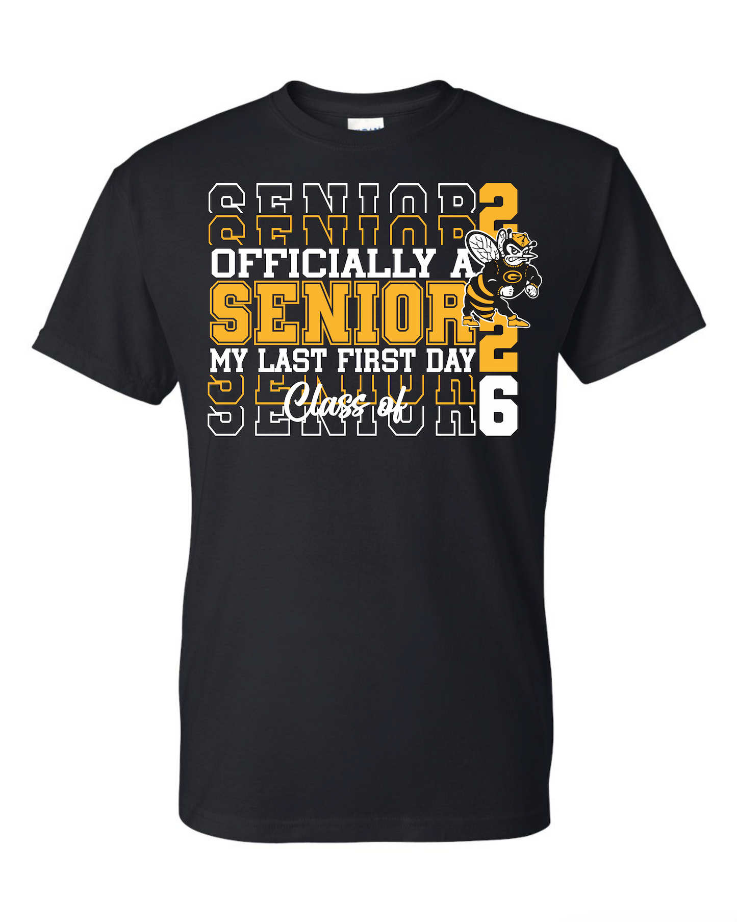 Gatesville Hornets Black Tee - Senior First Day