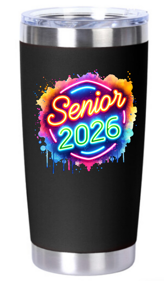 Senior 2026 Black Tumbler (20 oz)