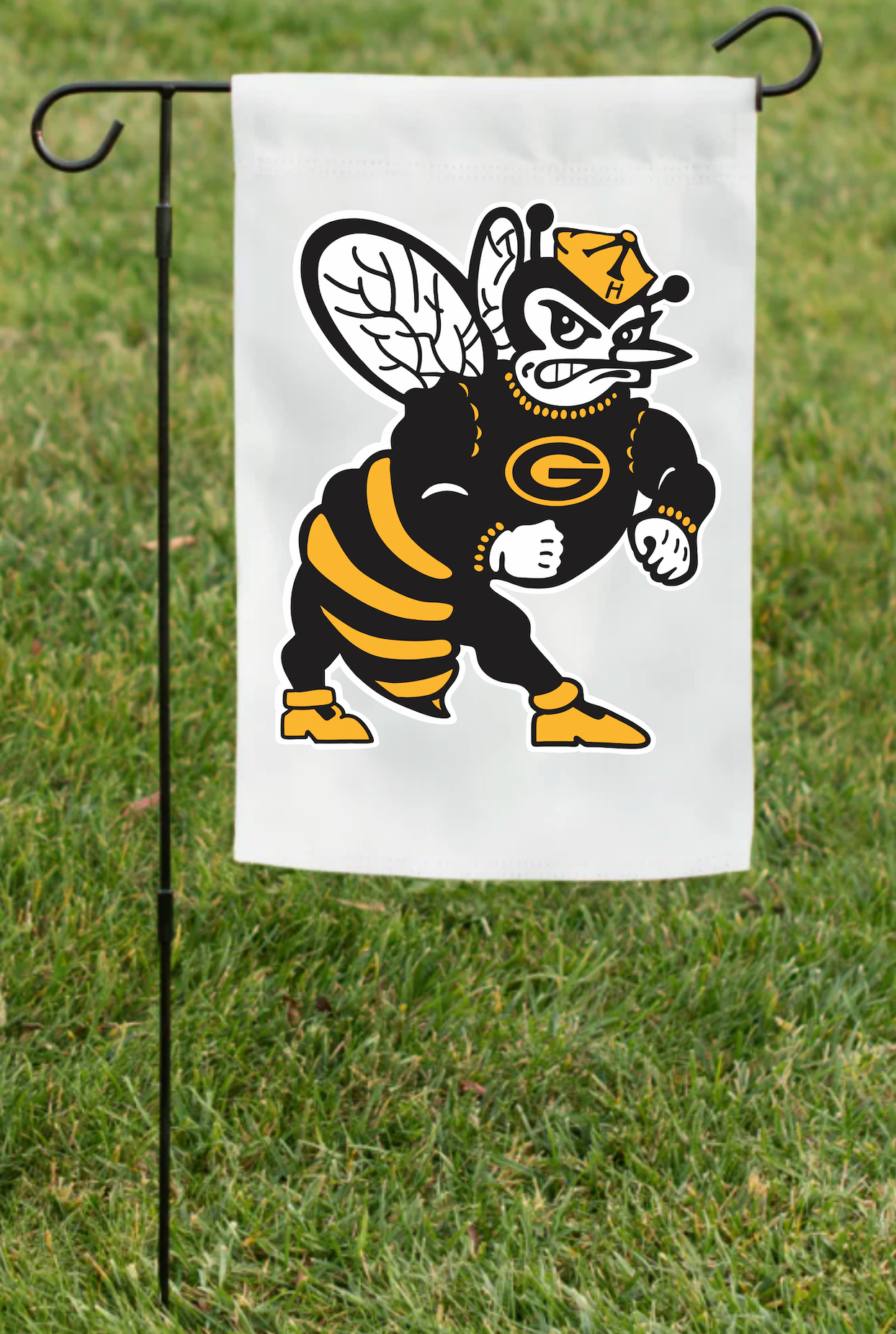 Gatesville Hornets White Garden Flag