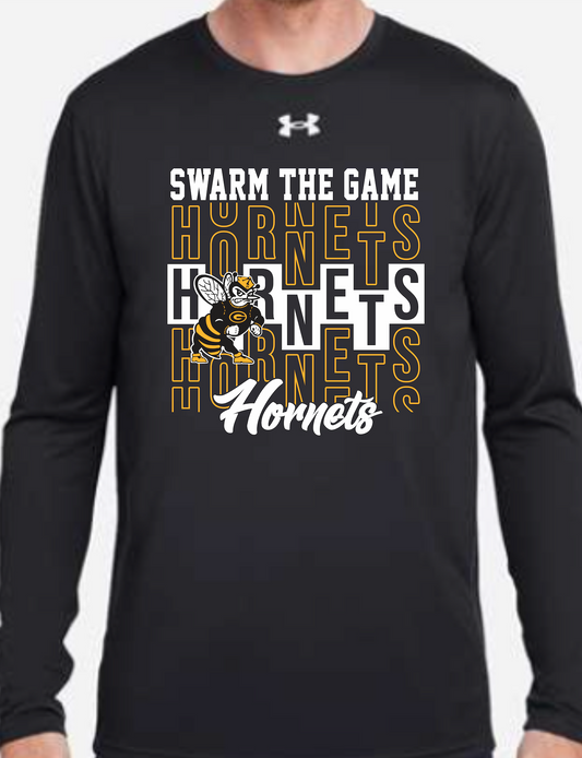 Gatesville Hornets Under Armour Black Long Sleeve - Swarm the Game