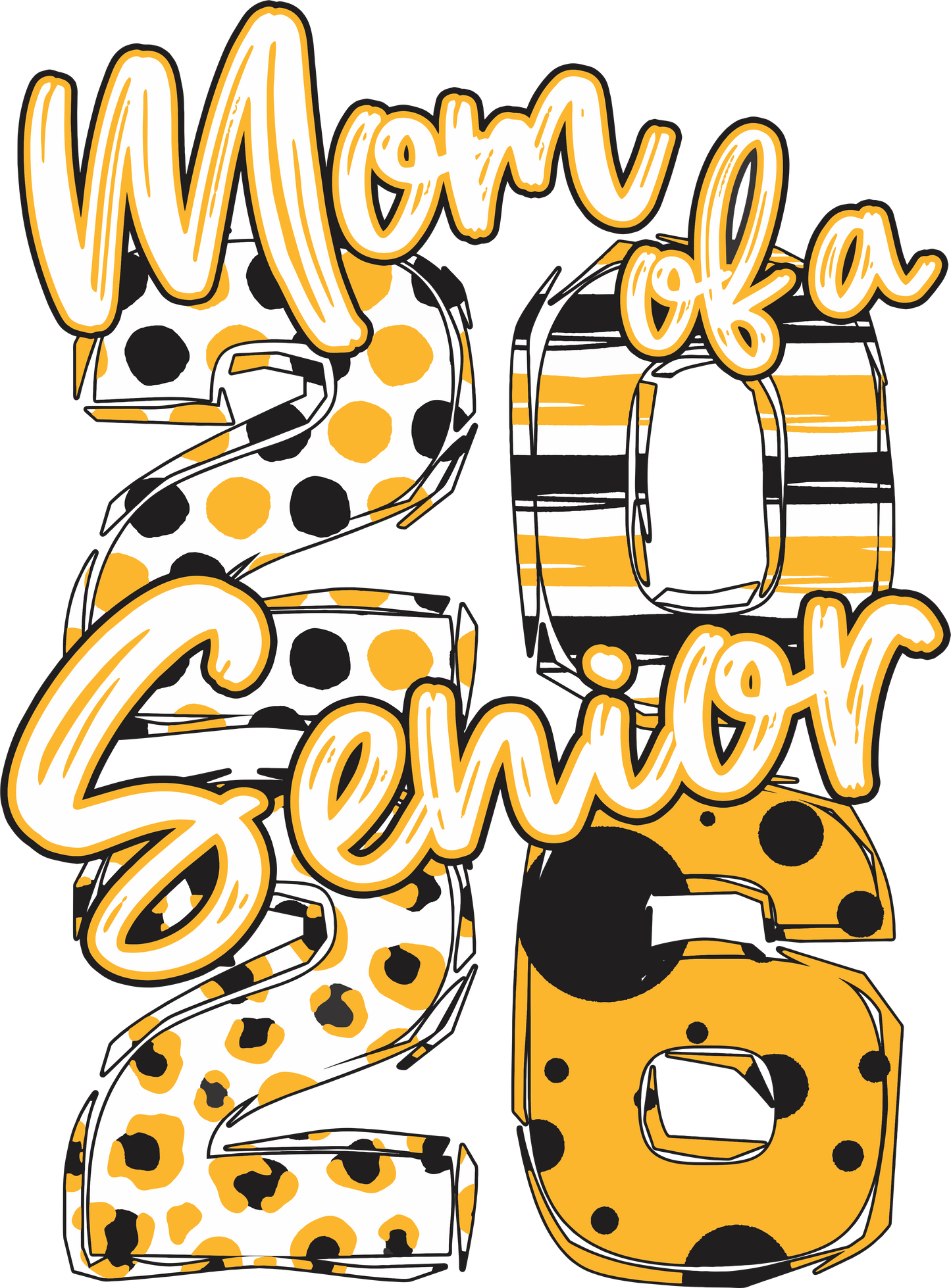 2026 Senior MOM - Black and Gold