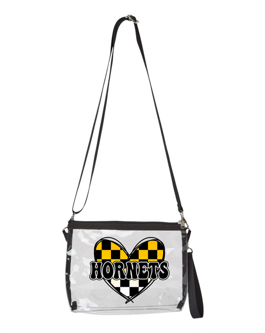 Gatesville Hornets Clear Purse - Checkered