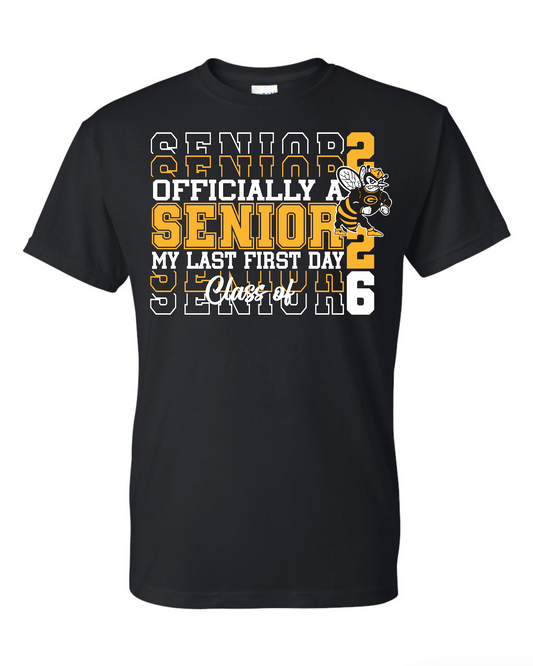 Gatesville Hornets Black Tee - Senior First Day