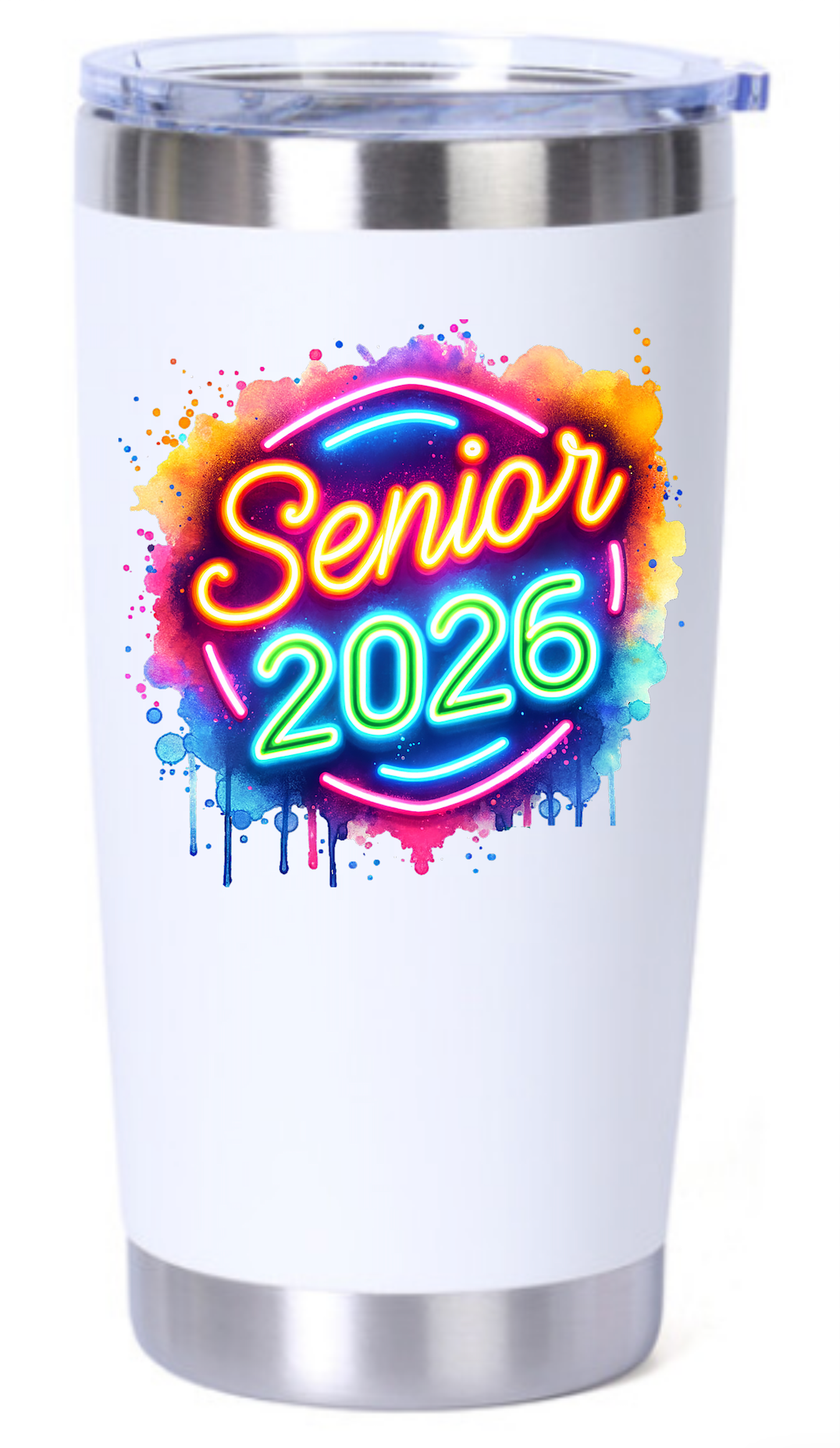 Senior 2026 White Tumbler (20 oz)