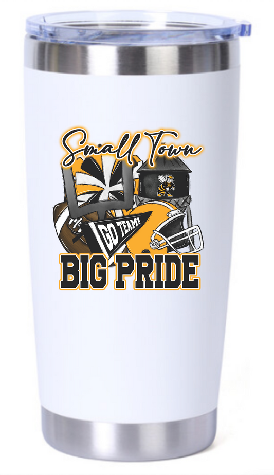 Gatesville Hornets White Tumbler (20 oz) - Small Town Big Pride